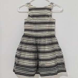 Polo Ralph Lauren Little Girls Black White Striped Organza A-Line Formal Dress 7